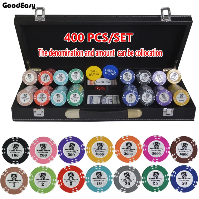 200/300/400 шт./компл. 15 5 г АОМ фишки для покера наборы глины Casino Chips в форме фишек