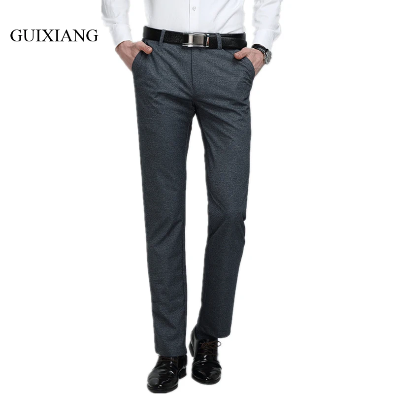 2017 новые весенние мужские модные брюки стиль 100% хлопковые деловые повседневные