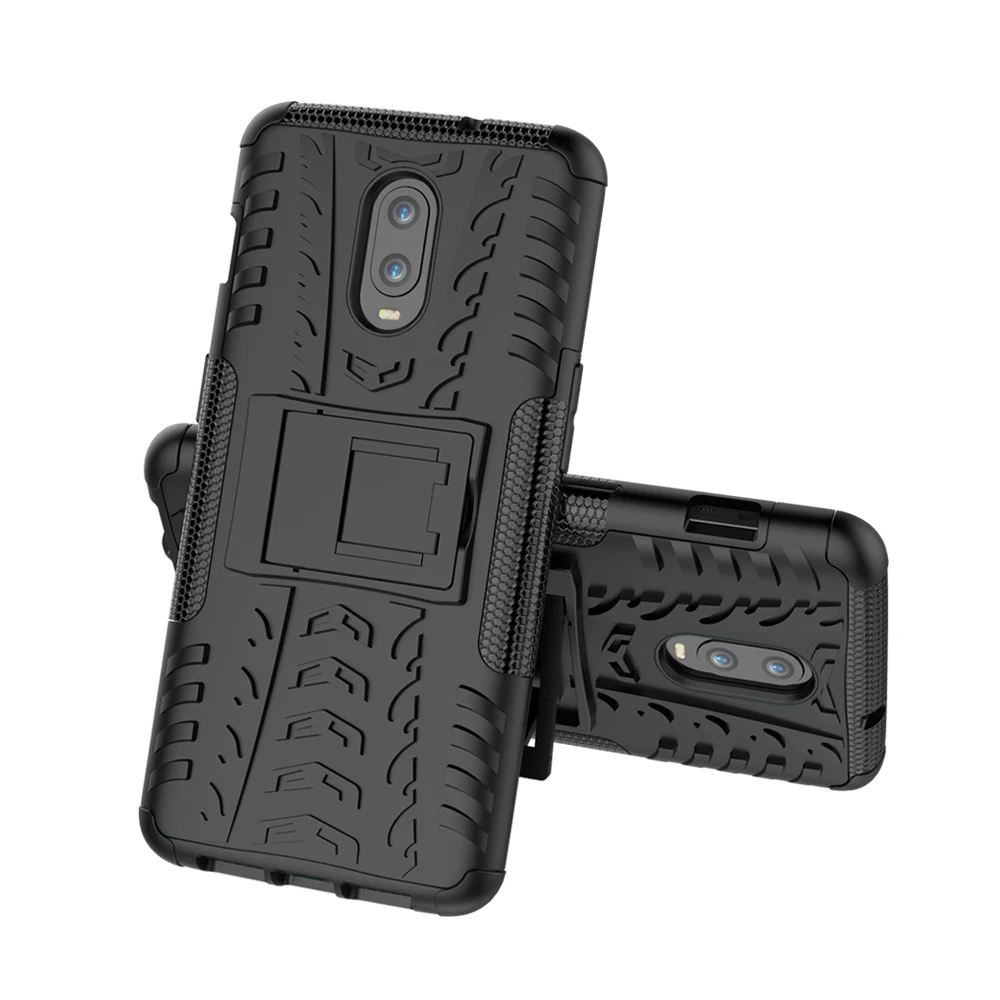Для OnePlus 6 T чехол OnePlus6T TPU и PC Двойная Броня с подставкой жесткий силиконовый для One