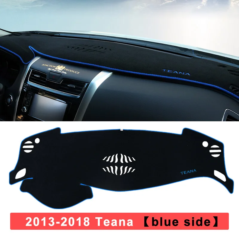 Blue Side Приборной панели автомобиля охватывает мат избежать светильник Pad козырек от солнца Ковры Анти-УФ LHD для Nissan Teana Altima L33 2013 - Название цвета: Blue Side