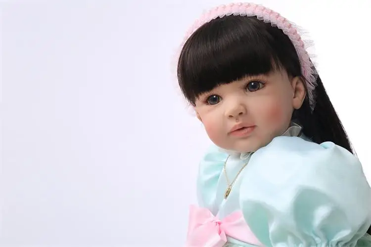 

Lifelike 60cm Adora Reborn Toddler Girl Doll Braid Hair 24" Soft Silicone Vinyl Bebe Reborn Girls Boneca Doll Children gift