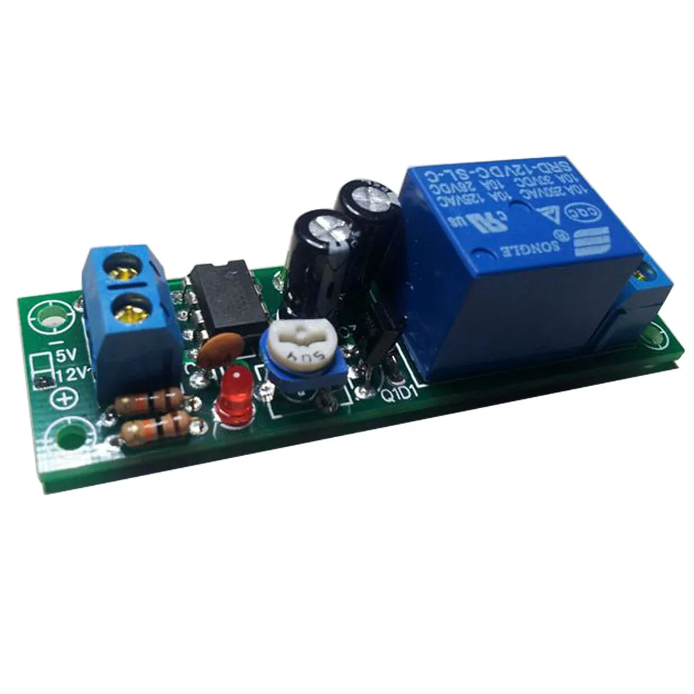 CNIKESIN 12V Delay Relay Module 0-60 Seconds Closed 10A Load Capacity Active Components Integrated Circuits(D3A5) | Электронные