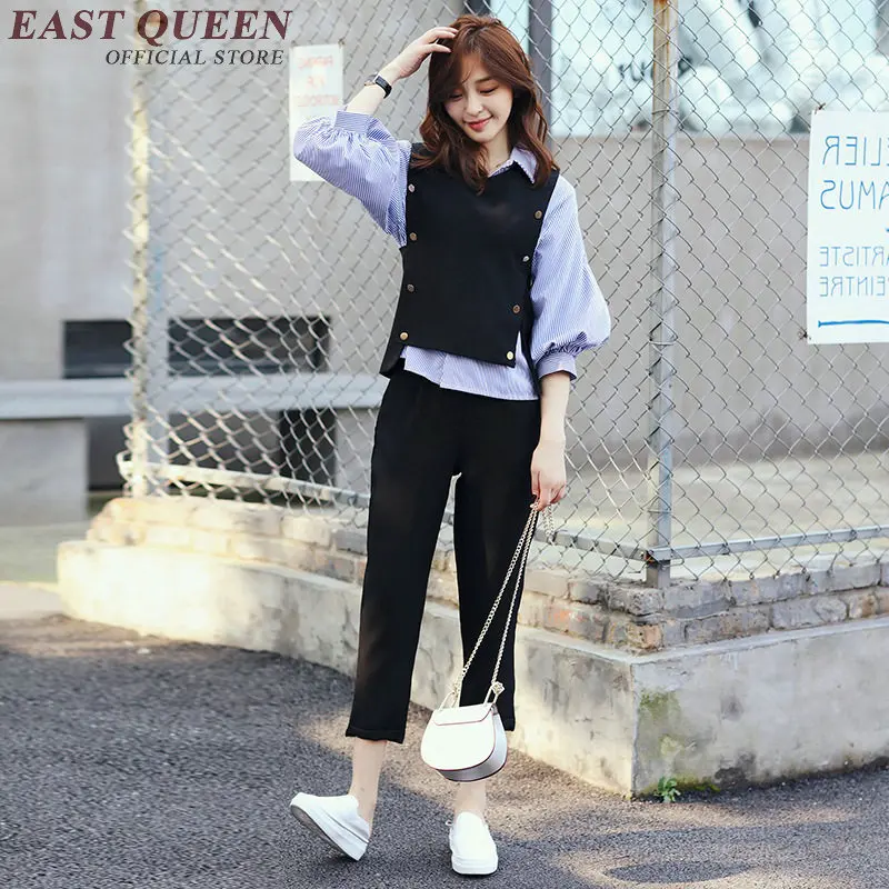 Корейская модная одежда Женский комплект из двух предметов 2018 женский брючный