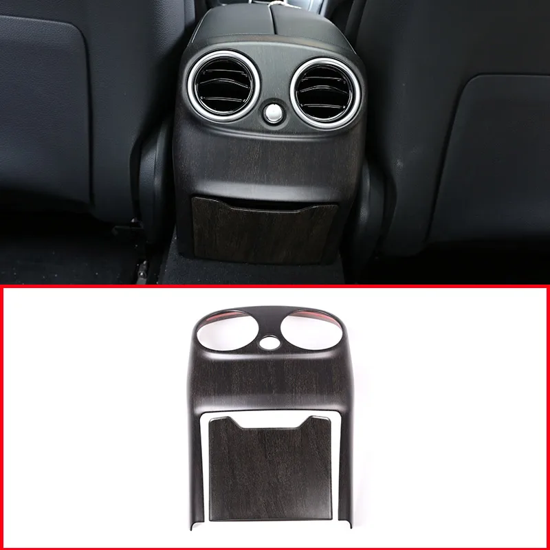 

2pcs Car Accessories Oak Wood Colour ABS Rear Air Conditioning Vent Cover Trim For Mercedes Benz C Class W205 C-Class 2015-2018
