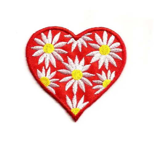 

RED HEART, DAISY FILLED IRON-ON APPLIQUE PATCH