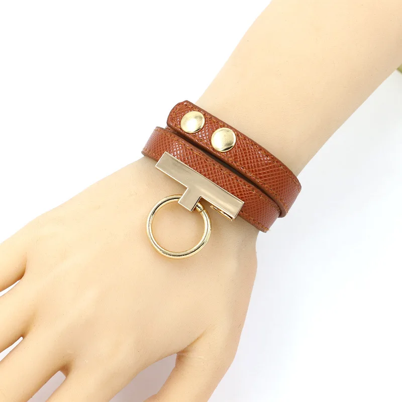 Новый панк стиль шип Очаровательный Металлический Браслет геометрические