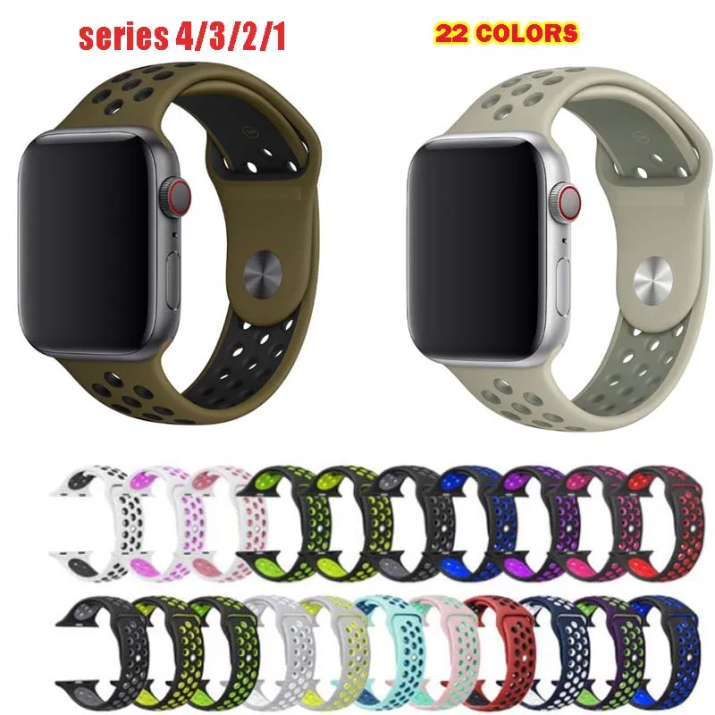 Ремешок для iWatch 3 2 1 Спортивный Браслет Apple Watch силиконовый браслет серии 5 4 38 мм 40 42