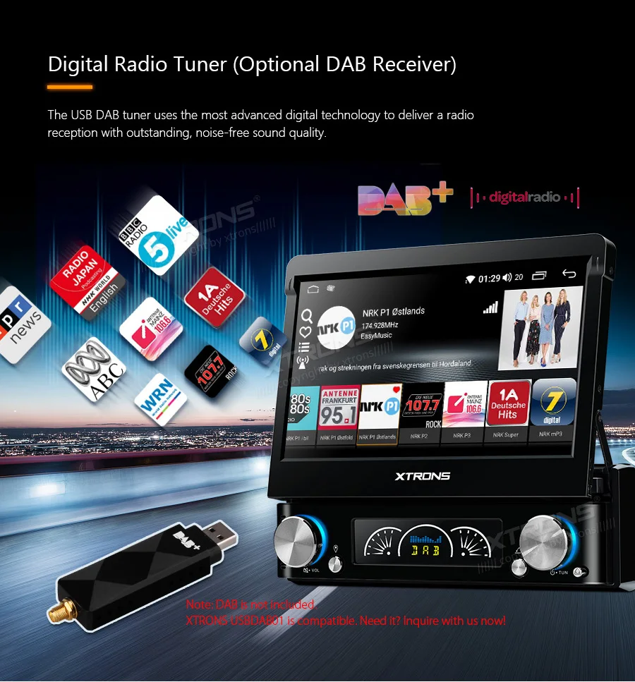 XTRONS Универсальный " Android 8,1 One 1 Din радио автомобильный стерео dvd-плеер DSP RCA USB 1080P gps навигация рулевое колесо wifi OBD
