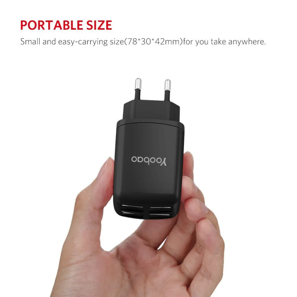 Yoobao 703 4 порта USB зарядное устройство адаптер 3.4A для путешествий многопортовый