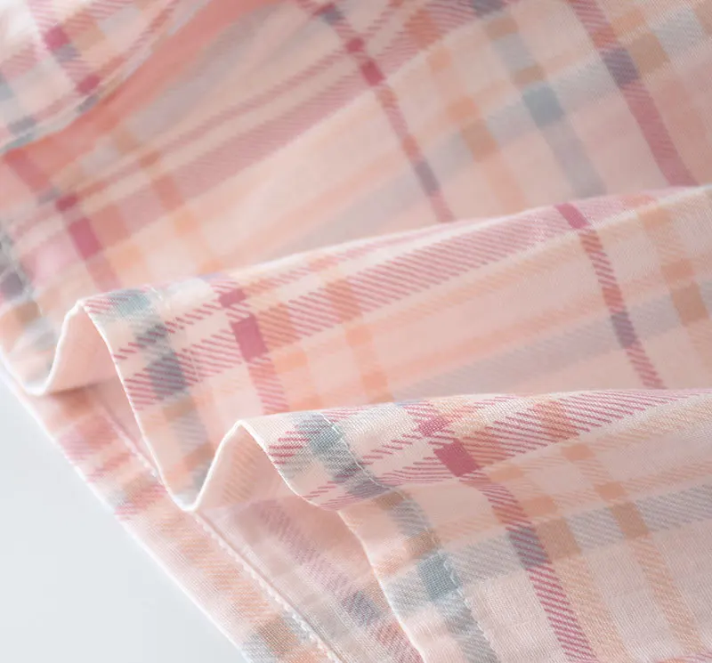 Various Summer Plaid Short Sleep Bottoms Women Men Sleepwear Pants Soft Home Shorts Couple Casual Pajamas Pants Beach Trousers