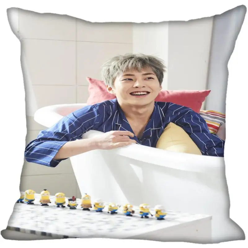 Пользовательские Kpop EXO XIUMIN печатные квадратные шелковые наволочки 40x40 см, 35x35 см одна сторона атласная наволочка индивидуальный логотип - Цвет: 19