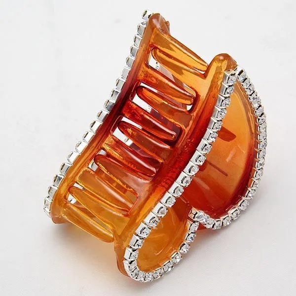 Женская заколка для волос в форме сердца с черными кристаллами | Красота и