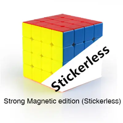 stickerless strong QiYi valk 4 M 4x4x4 Магнитный магический скоростной куб профессиональный Valk 4 M магниты головоломка кубики Valk4 M Cubo Magico 4x4 Stickerless - Цвет: stickerless strong