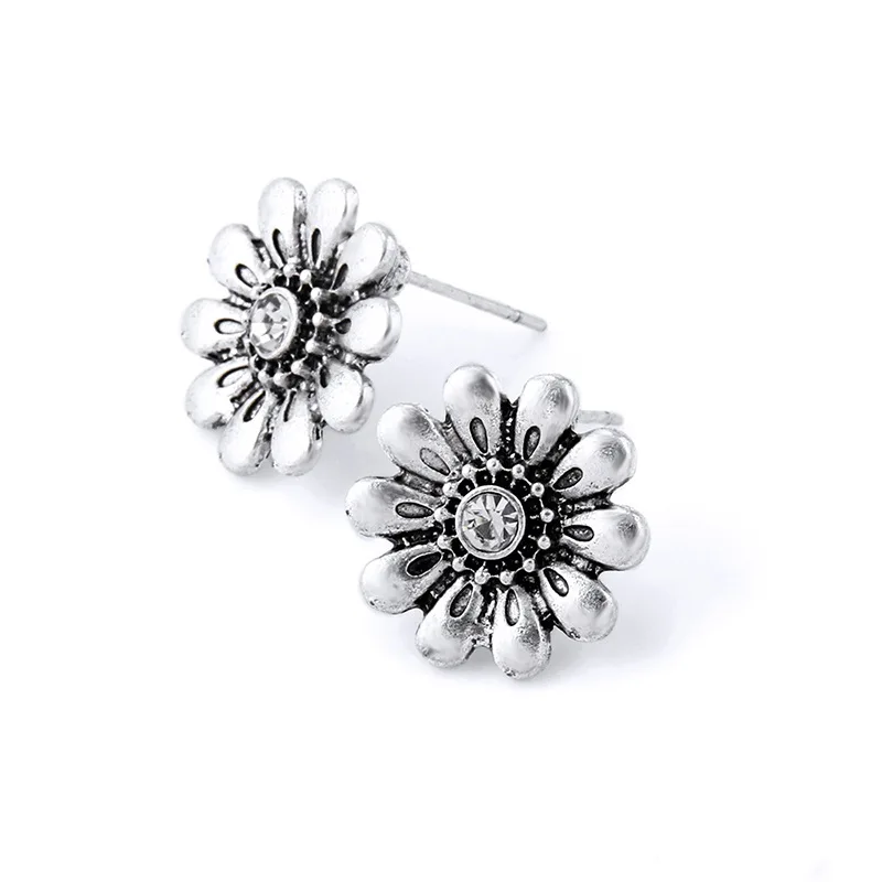 6pairs/set Week Different Designs Earrings Rose Compass Sun Flower Feather Style Ear Studs Eardrops | Украшения и аксессуары
