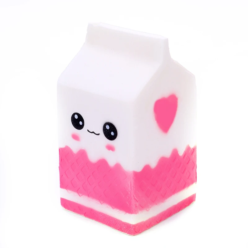 Kawaii smile Squishy дешевые PU Молочные Наклейки сумка/бутылка/может выжать медленно
