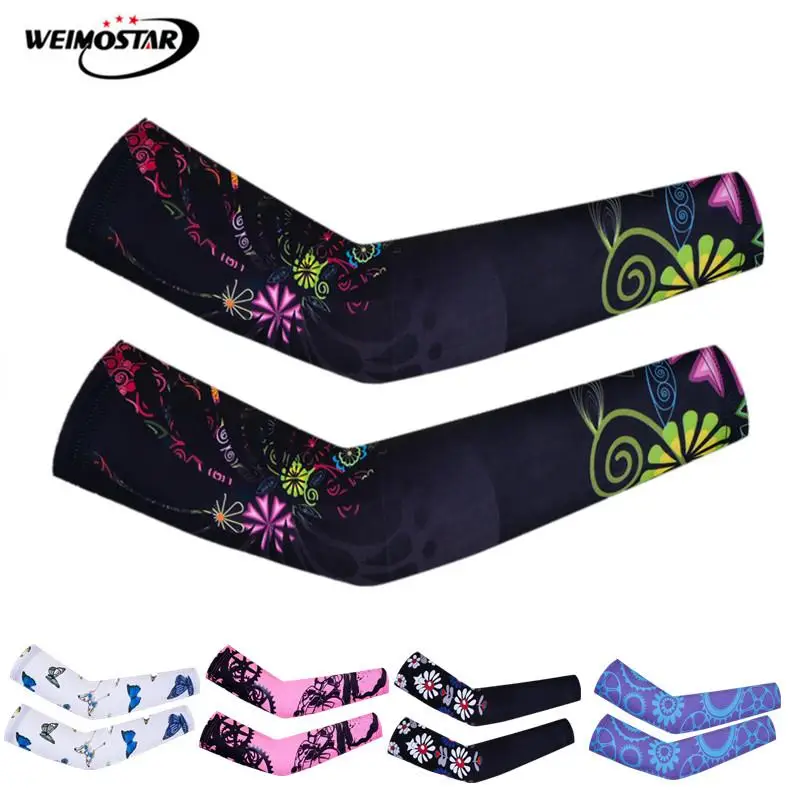 

Weimostar Summer Women Cycling Arm Warmers Mountain Bike Sunscreen Sleeves Riding Cycling Oversleeve Anti-slip Bicycle Arm Cover