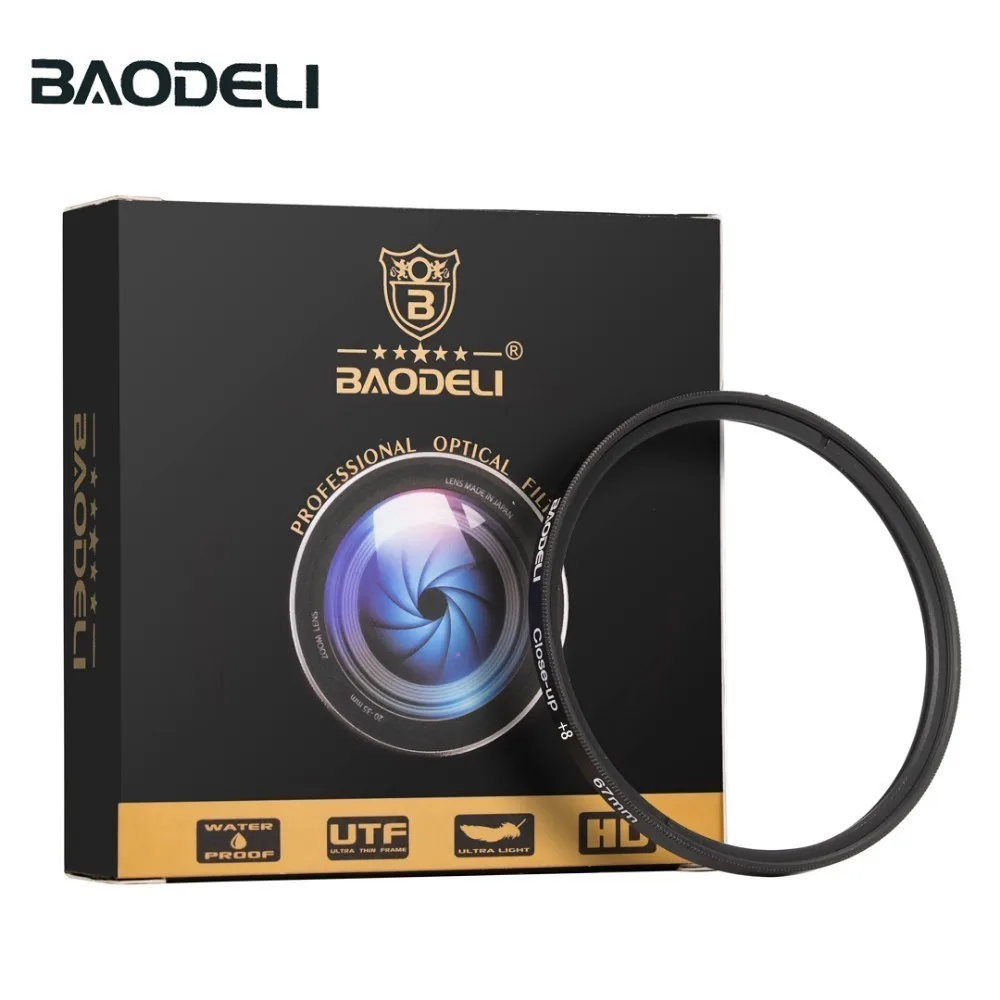 BAODELI объектив камеры Filtro крупным планом макрофильтр 8 10 концепция 49 52 55 58 62 67 72 77 82 мм для Canon 4000d Nikon D3500 sony
