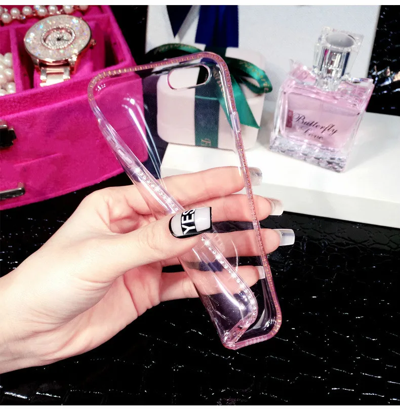 Новый Популярный роскошный блестящий чехол с бриллиантами для iPhone 7/iPhone 7 Plus