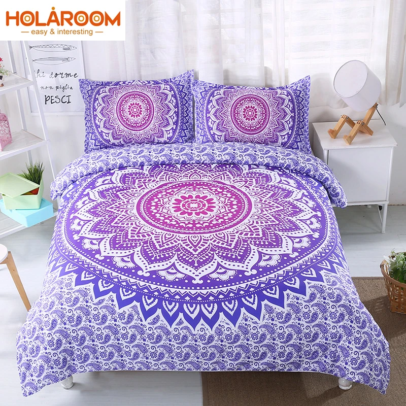 Индийский богемный Комплект постельного белья с мандалой 3 шт.|bohemian bedding sets|bed