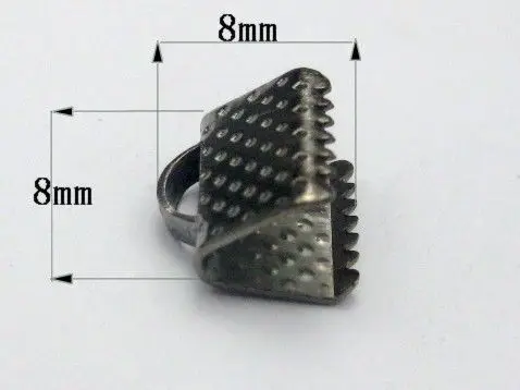 200 текстурированных Gunmetal тон ленты ожерелье Шнур Конец Крышки Обжимные бусины