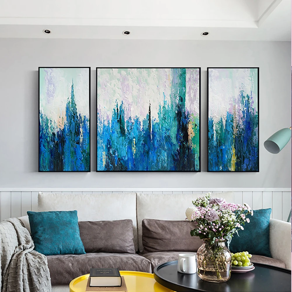Laminas decorativas pared cuadros абстрактная картина настенная живопись для гостиной большой