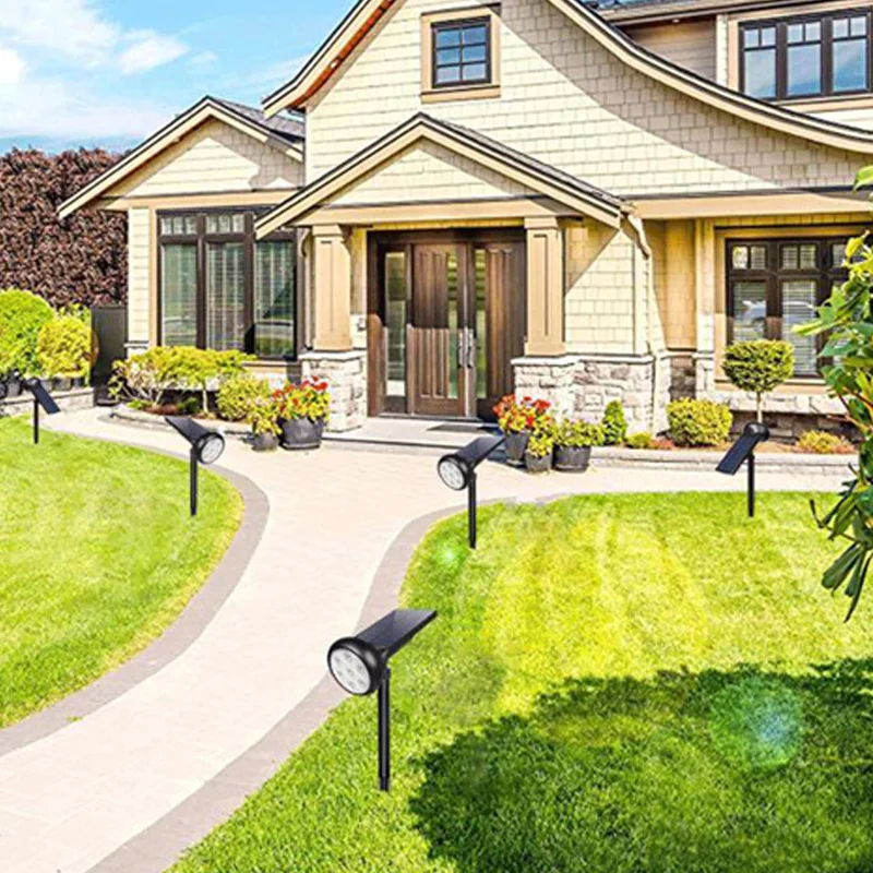 

2019 New 7 LED Solar light Spotlight Lawn Lamp solar lamp Adjustable Multiple light colors solar Outdoor garden light