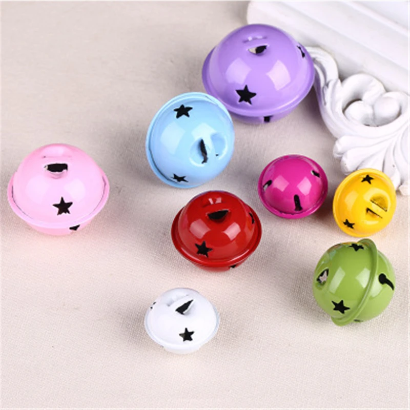 Ldscyss 25 мм 30 35 40 10 шт./лот Красочные Jingle Bells пятиконечная звезда Рождество для DIY