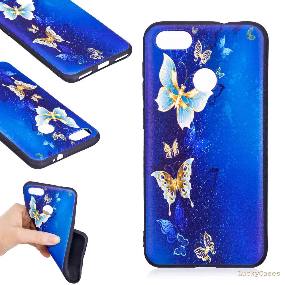 3D рельефным узором ТПУ силиконовый чехол для телефона huawei Y6 PRO 2017 бабочка Сова