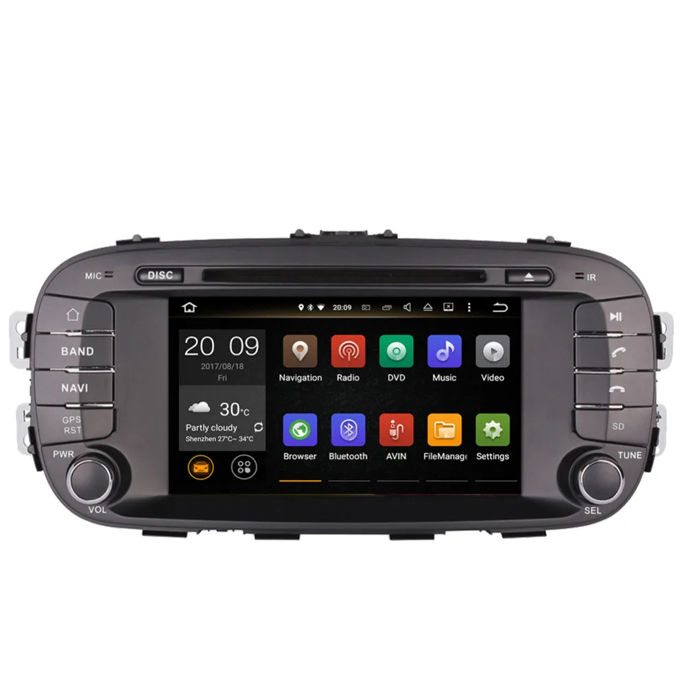 2 Din Android 7 1/8 0 Автомобильный GPS навигатор Bluetooth мультимедийный плеер для Kia Soul 2014