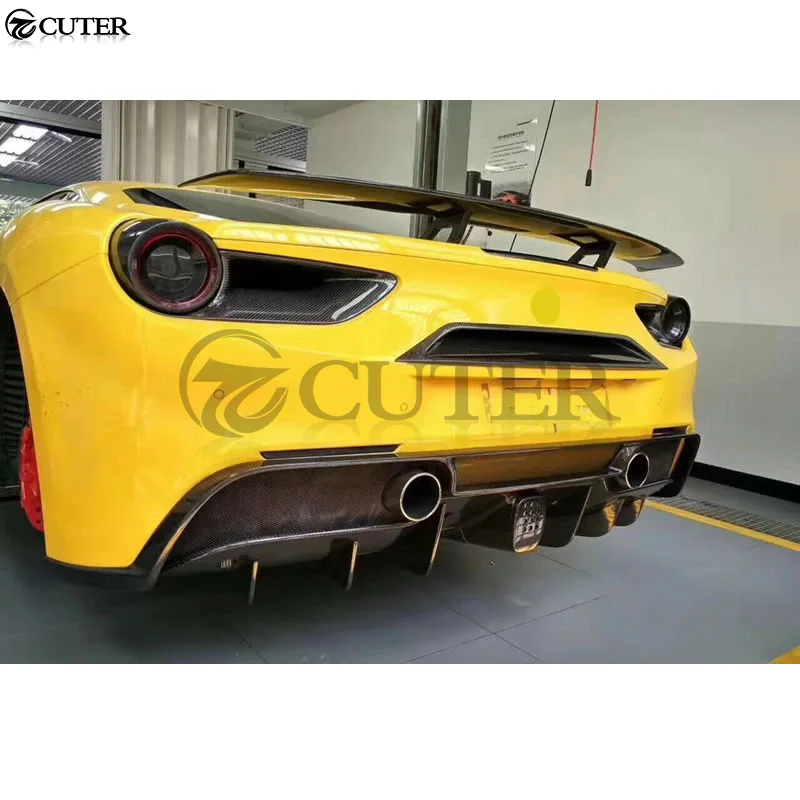 488 GTB углеродное волокно передний бампер задний спойлер диффузор Крылья для Ferrari N