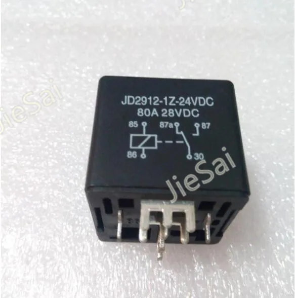 Черный JD2912 5 pin 80A 24VDC автомобильное реле PCB | Строительство и ремонт