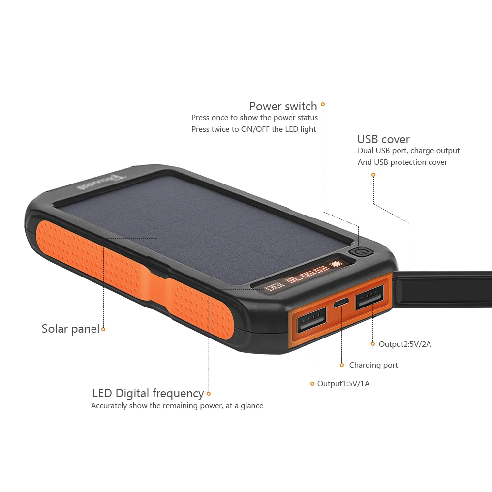 Tollcuudda Запасные Аккумуляторы для телефонов 10000 мАч Dual USB внешнего резервного