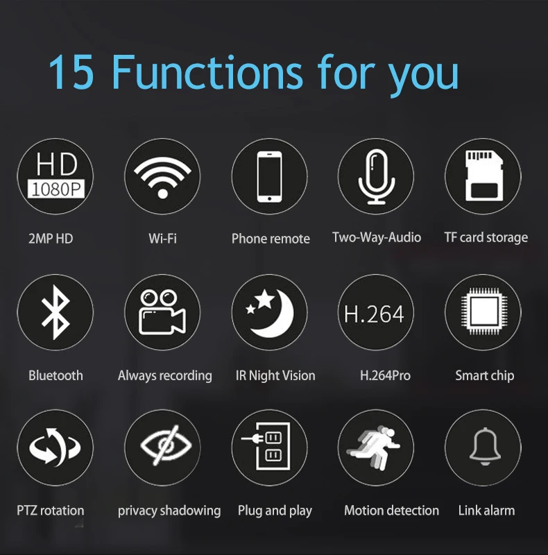Graneywell, Wi-Fi, ip-камера 1080 P, Bluetooth, динамик, мини-камера, умное ночное видение, видекам, детский монитор, камера видеонаблюдения