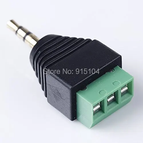 Coax Cat5 к стерео 3 5 мм pin 1/8 &quotTRS штекер AV винт видео балун клемма разъем адаптера для