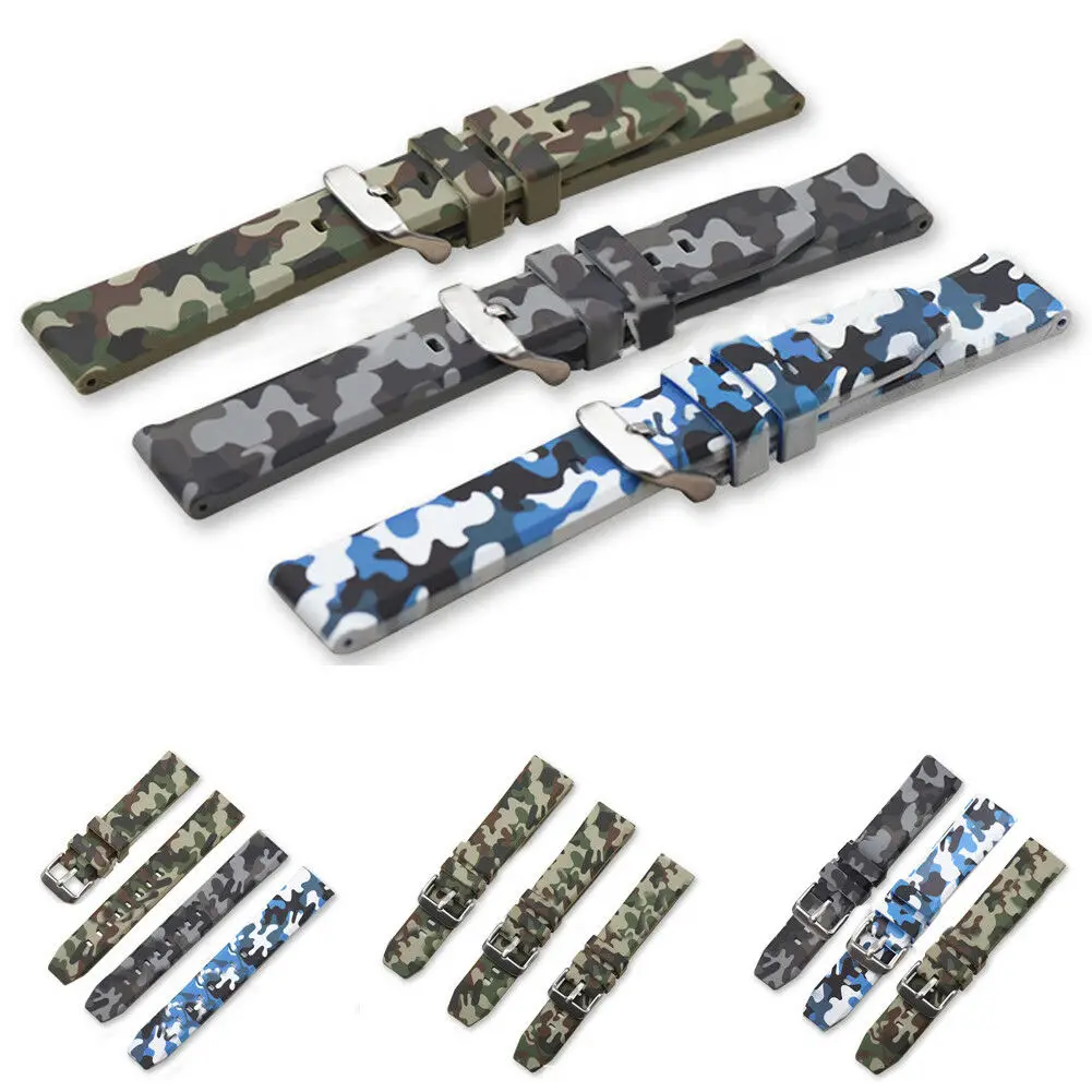 Камуфляжный силиконовый спортивный военный ремешок для часов Samsung Gear S3|Ремешки