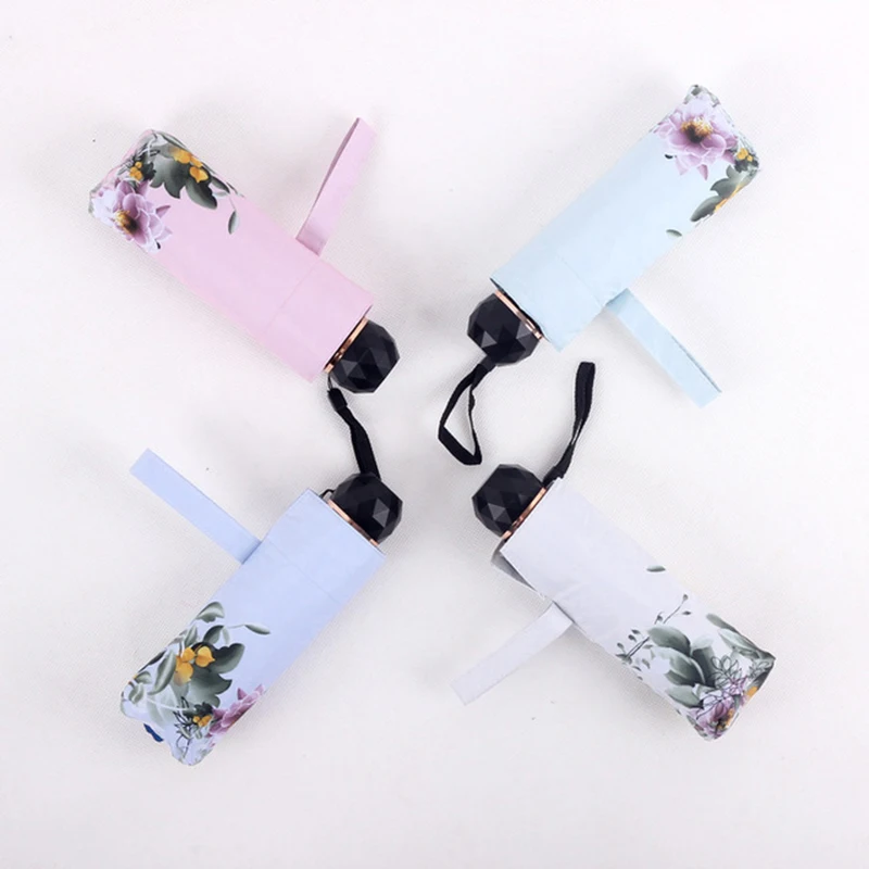 Маленький цветочный женский зонт 8K Женский солнцезащитный Зонт от дождя для