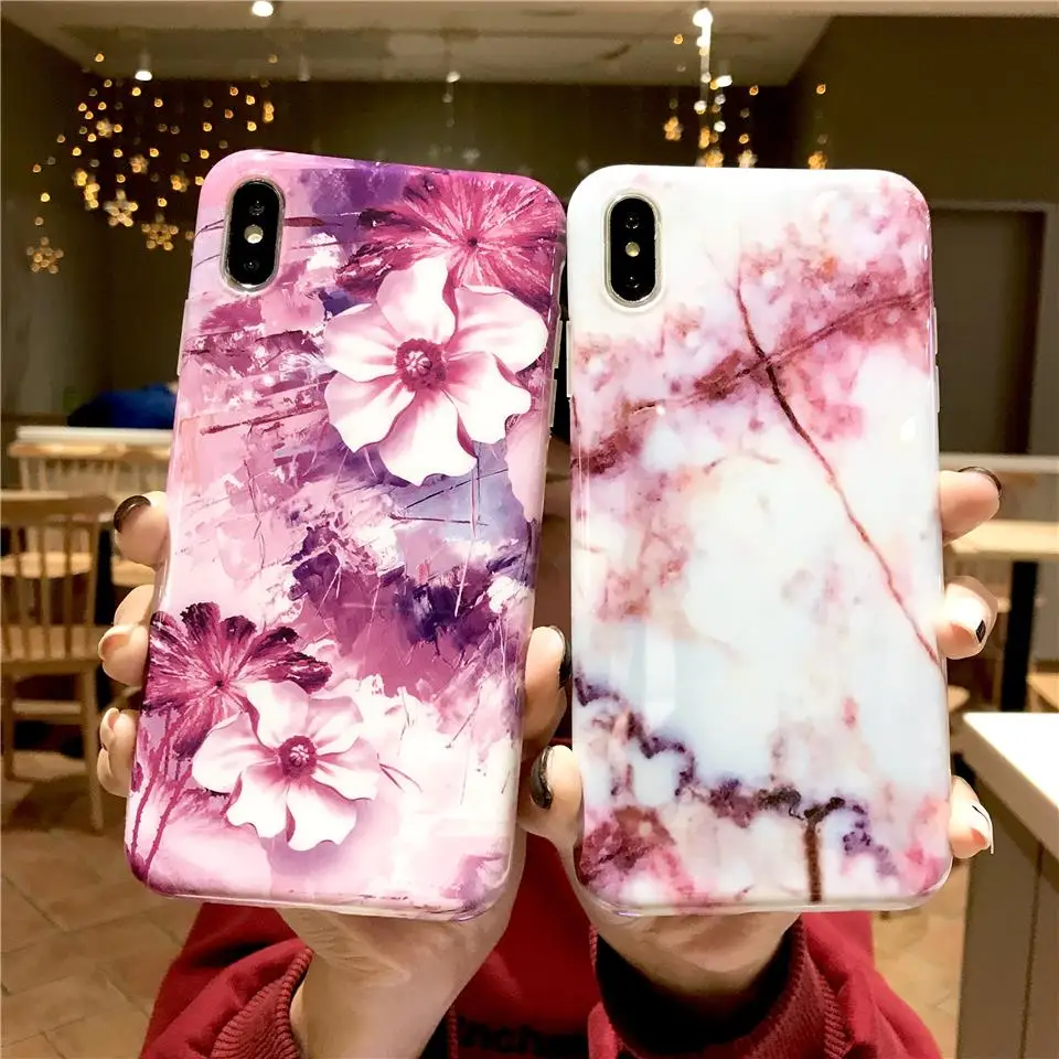 Чехол для iphone XS Max XR роскошный мраморный Модный чехол матовый Силиконовый из ТПУ 7