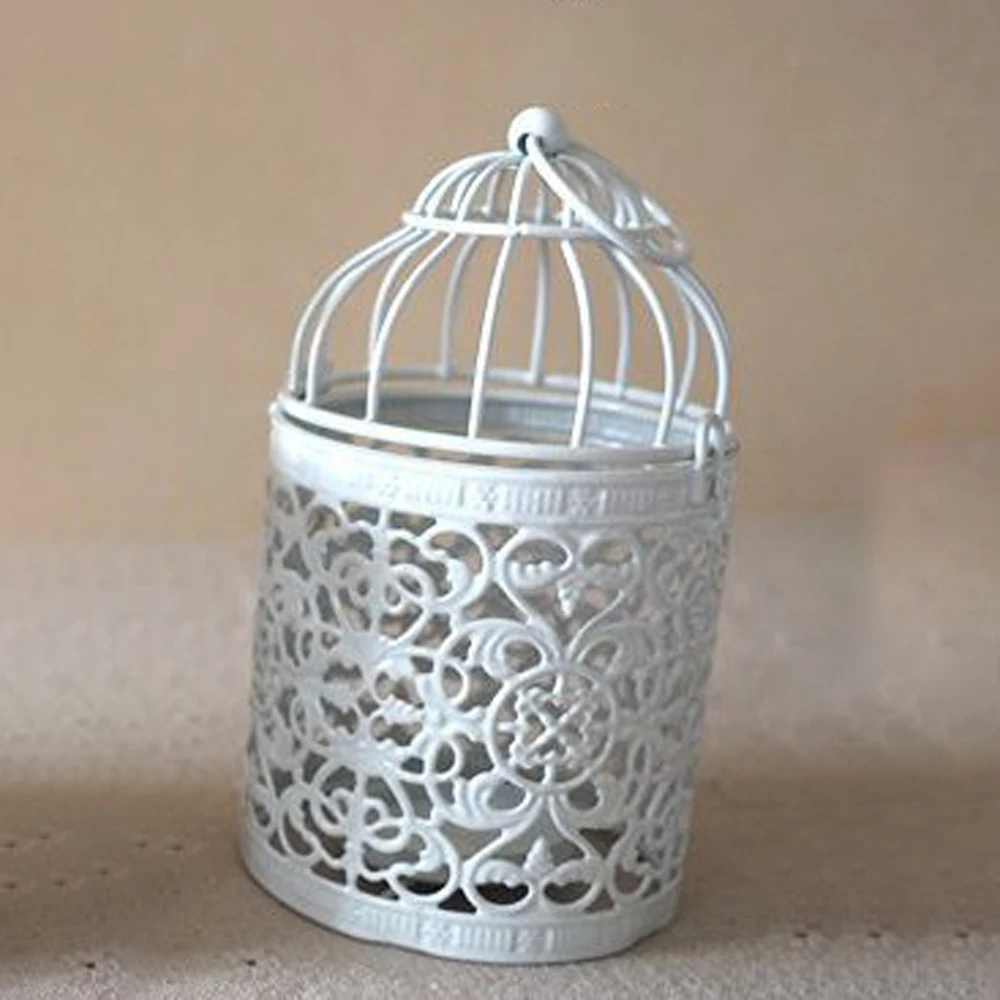 Креативное украшение дома полый Держатель Подсвечники Tealight подвесной фонарь клетка для птиц винтажный Рождественский/Сказочный Свадебный/праздничный Декор