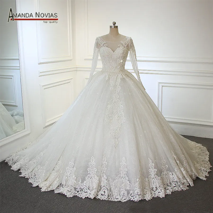 Robe de mariee 2020 Модное пышное свадебное платье бальное с длинным шлейфом Свадебное