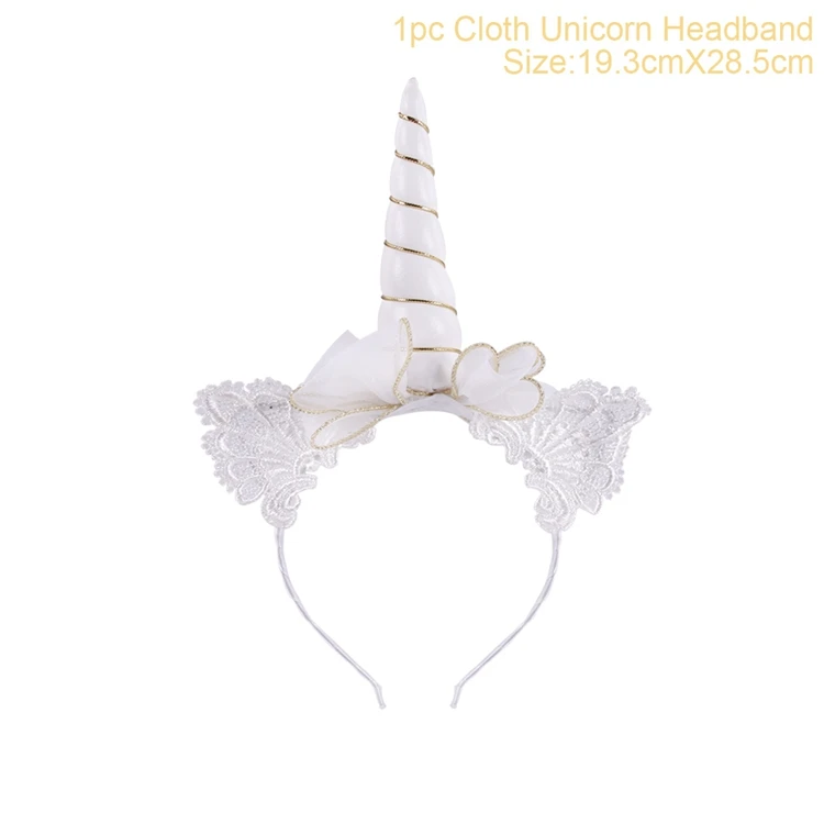unicorn headband 2 QIFU Unicorn Party Decorations Unicorn Birthday Party Supplies Unicornio Party Headband Set Girl Deco Baby Shower Decorations - Цвет: unicorn headband 2