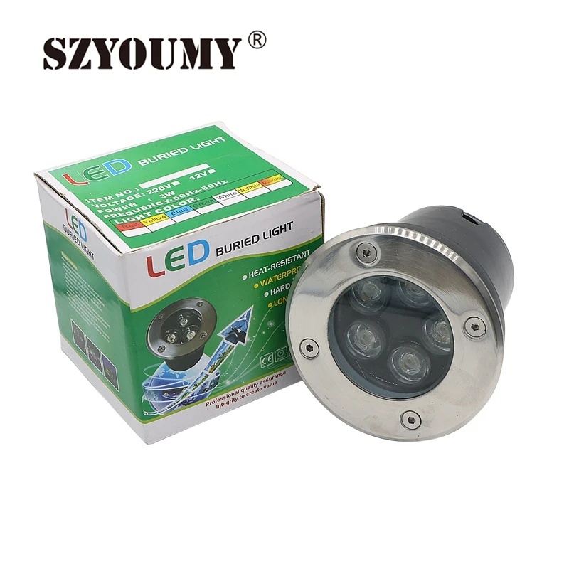 

IP67 5W Waterproof LED Underground Light Outdoor Ground Garden Path Floor Buried Yard Spot Landscape 85-265V DC12V