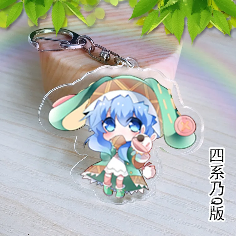 COSANER Date A Live модные аниме акриловые брелки для ключей искусственный брелок