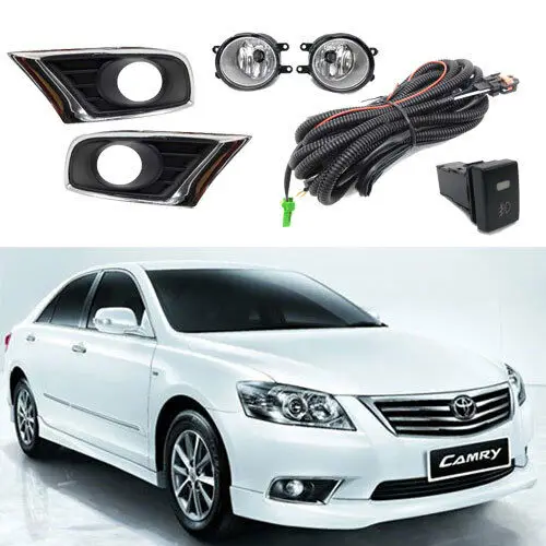 JanDeNing For Clear Fog light Front Lamps Full Kit W/ Harness TOYOTA CAMRY 2010(ASIA TYPE)/ AURION 2011 - 2012 | Автомобили и