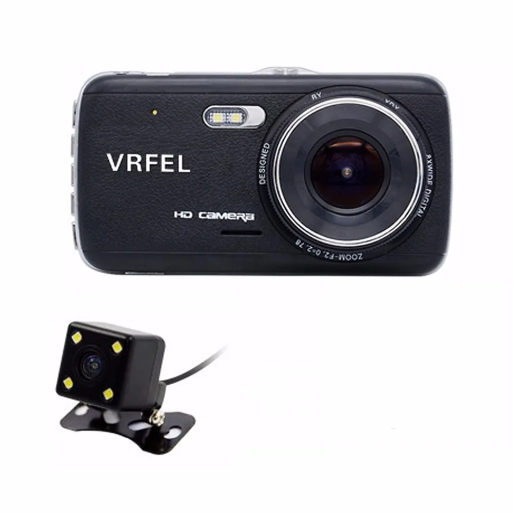 VRFEL Car DVR Camera Dual Lens with LDWS ADAS Rear view Support Front Distance warning Full HD 1080P 170 car dvrs dashcam | Автомобили и