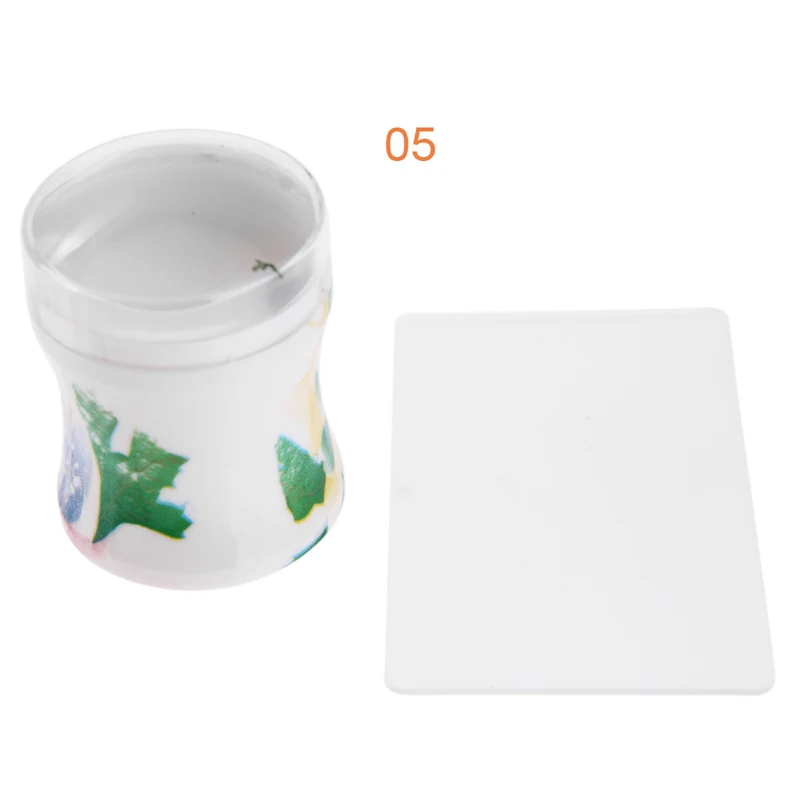 Набор прозрачных стемперов для дизайна ногтей с шапочкой 3 8 см прозрачный