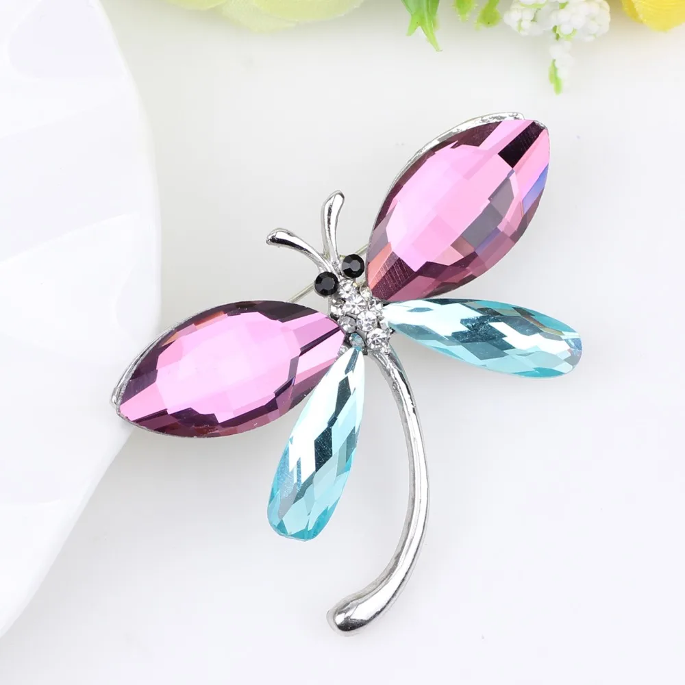 Женская Брошь в виде стрекозы с кристаллами|dragonfly brooch|crystal dragonfly broochbrooches for women |