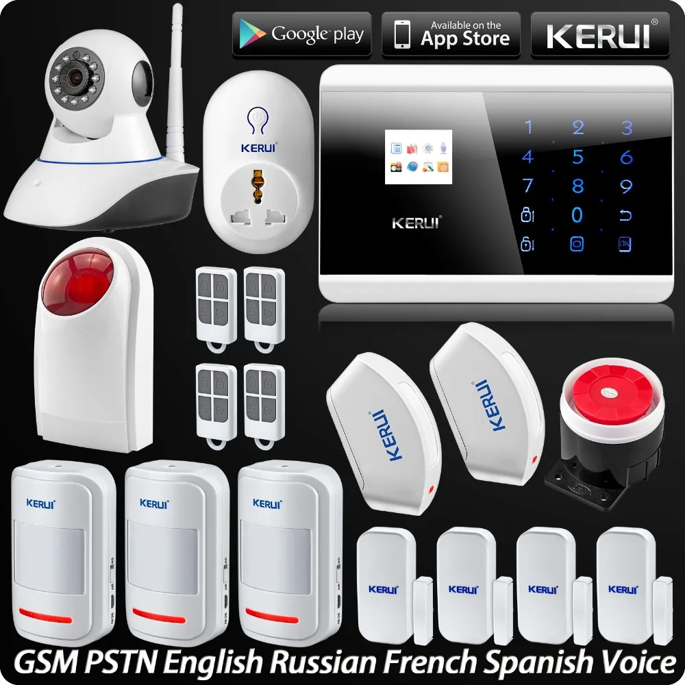 Беспроводной PSTN GSM сигнализация системы безопасности 720 P HD IP камера Беспроводная