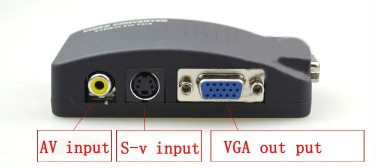 ТВ DVD AV композитный RCA S-видео к VGA монитору ПК видео адаптер преобразователь
