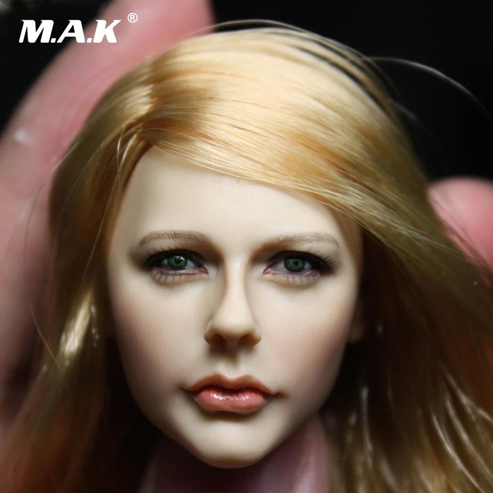На заказ 1/6 Avril женская голова Sculpt CG CY девушка светлые волосы Chloe Moretz голова резьба для кумик PH фигура аксессуары