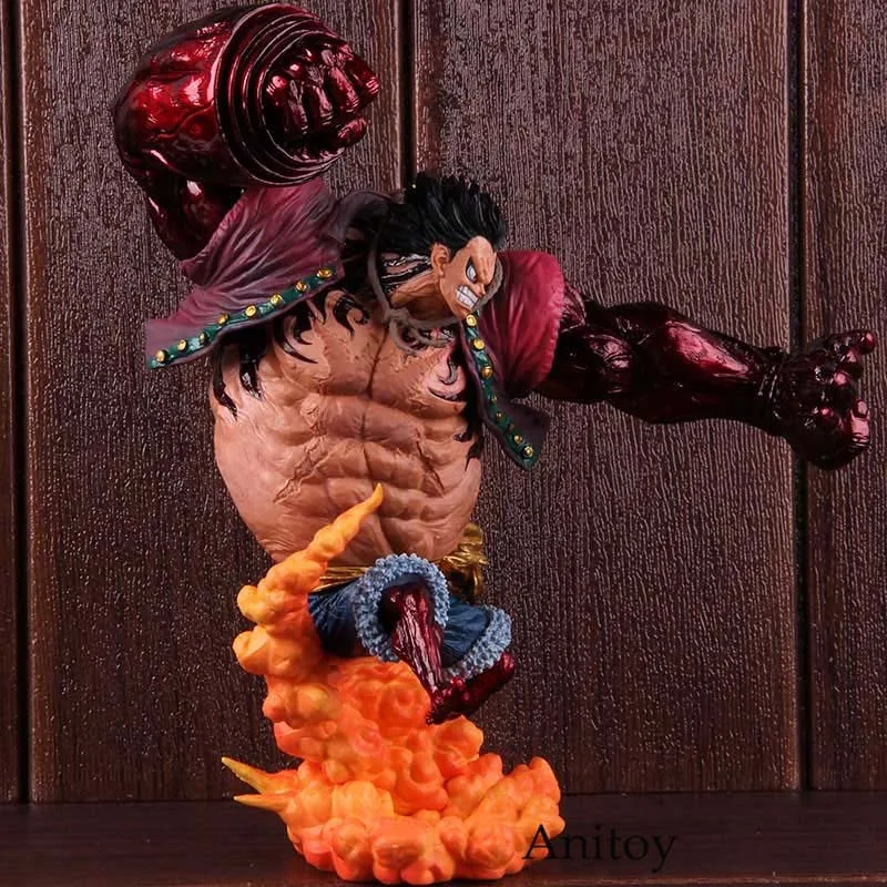 Аниме one piece Luffy Bound Man Monkey D Luffy gear 4 Kong Gun Grimson color Ver. ПВХ фигурка Коллекционная модель игрушки
